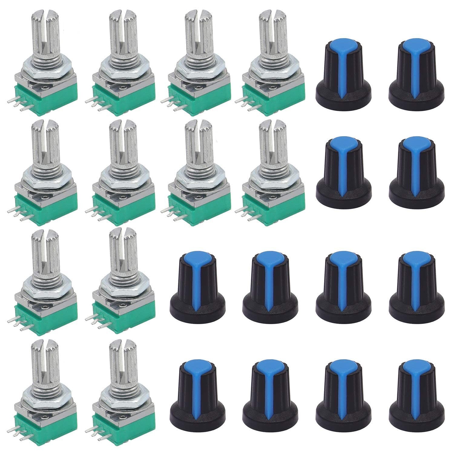 TWTADE 12Pcs Single Linear Rotary Seal Amplifier Potentiometers Type 5k,10K,2...