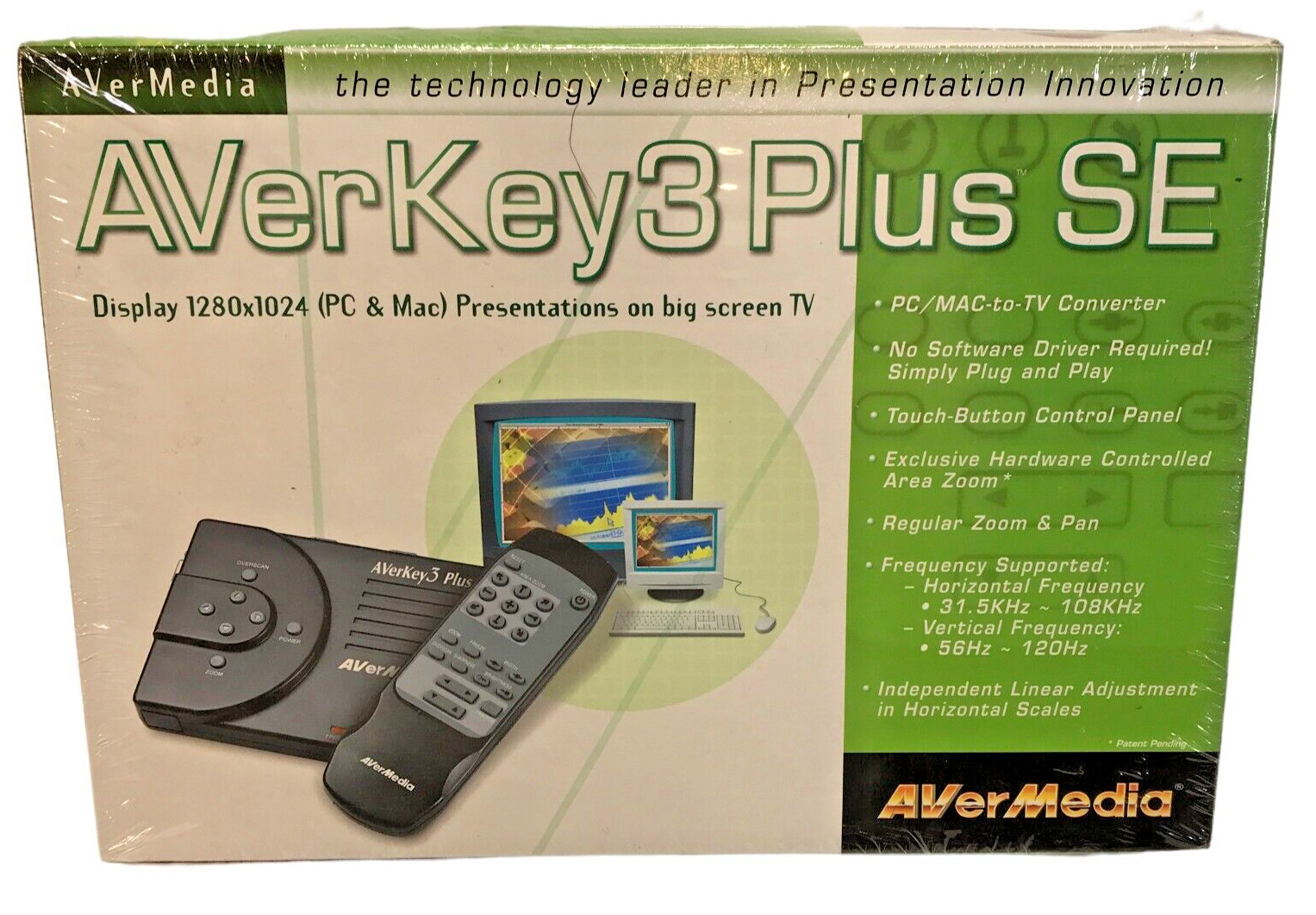 AverMedia AVERKEY3 Plus SE PC/MAC to TV Converter with Remote USB HDMI Compatibl