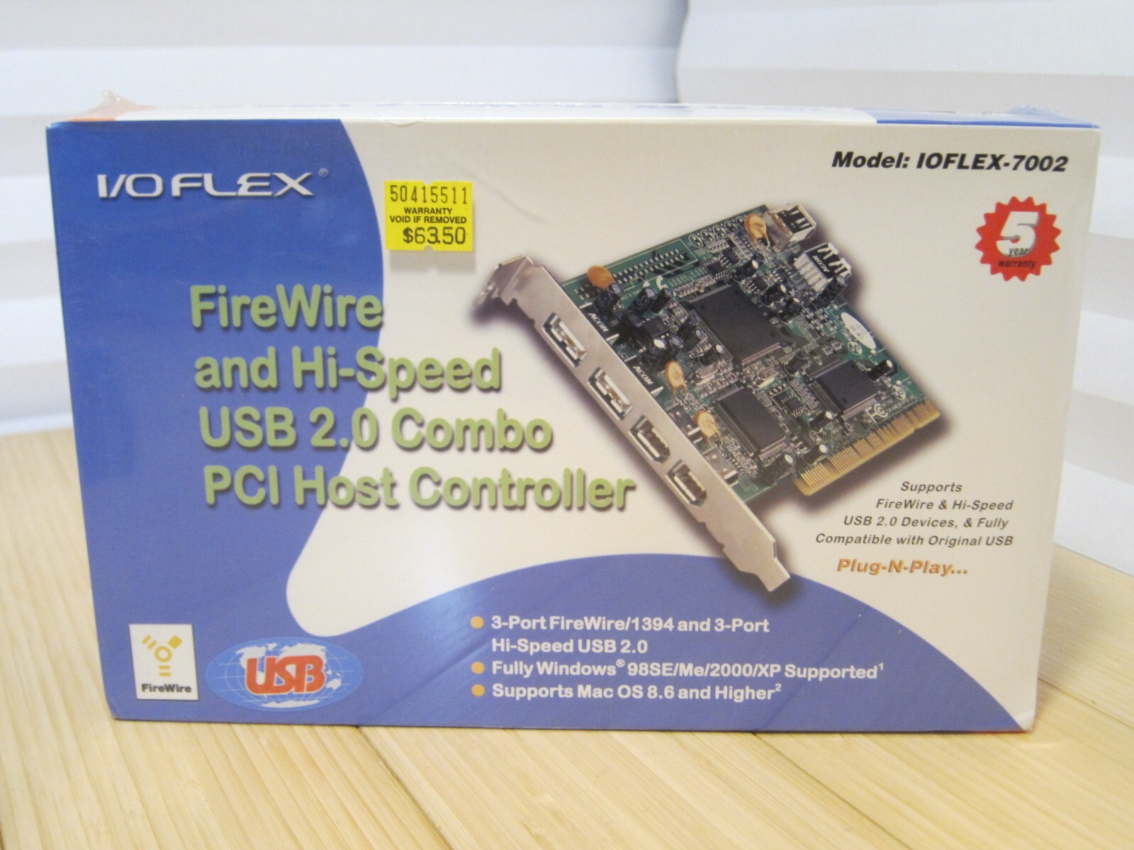 IO Flex FireWire & USB 2.0 6-Port PCI Host Controller IOFLEX-7002