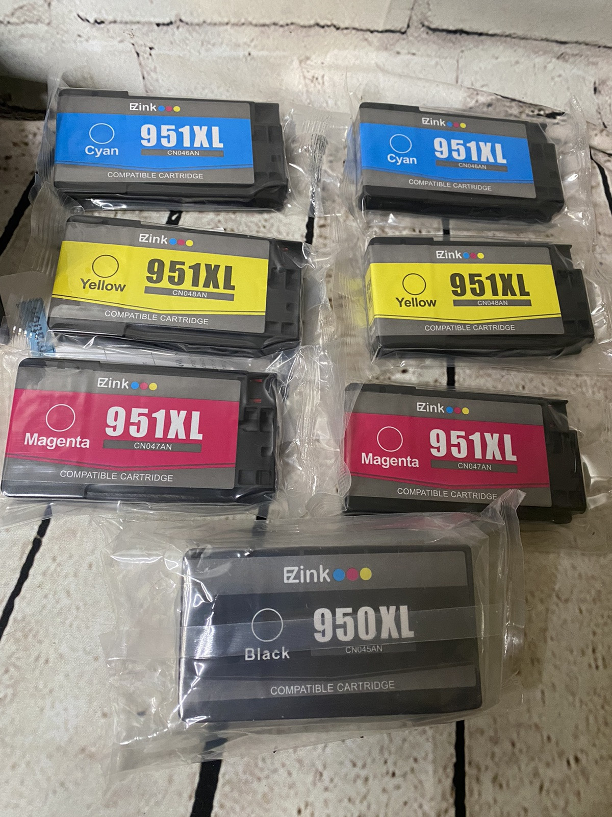 8-Pack EZINK  950XL, 951XL, 2 BLACK, 2 MAGENTA, 2 CYAN, 2 YELLOW
