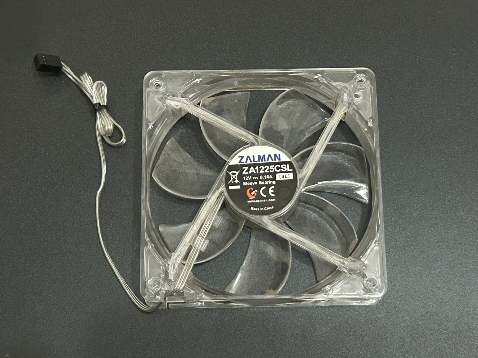 Zalman Z9 U3 Tower 120mm x 25mm 12v 3 Pin Case Quiet LED Fan ZA1225CSL & Screws