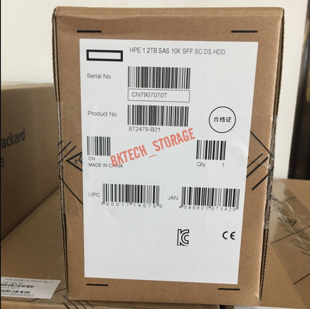HPE 872479-B21 872737-001 1.2TB 10K RPM 12Gb 2.5 SAS SC DS G8 G9 Server HDD