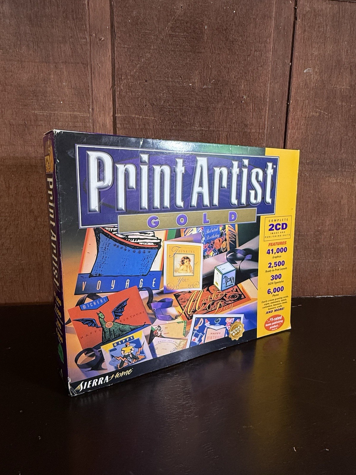 Vintage 1998 Sierra Print Artist Gold - Desktop Publishing Software Box - NEW