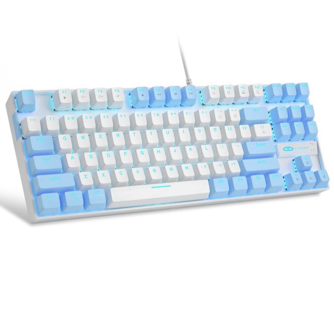 75% Mechanical Gaming Keyboard Blue Switch 87-Key TKL LED Backlit PC Laptop