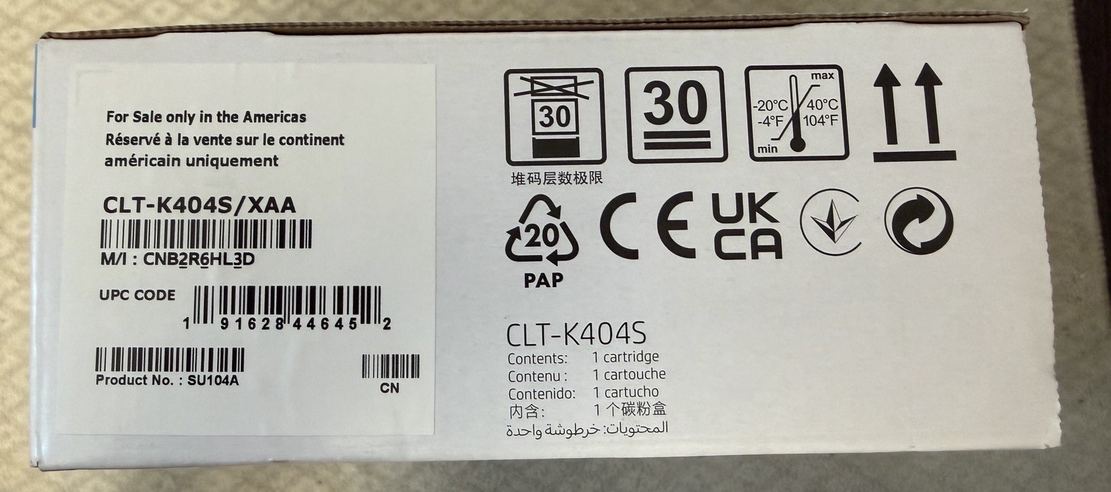 HP for Samsung CLT-K404S Black Noir Toner K404S C400 Series