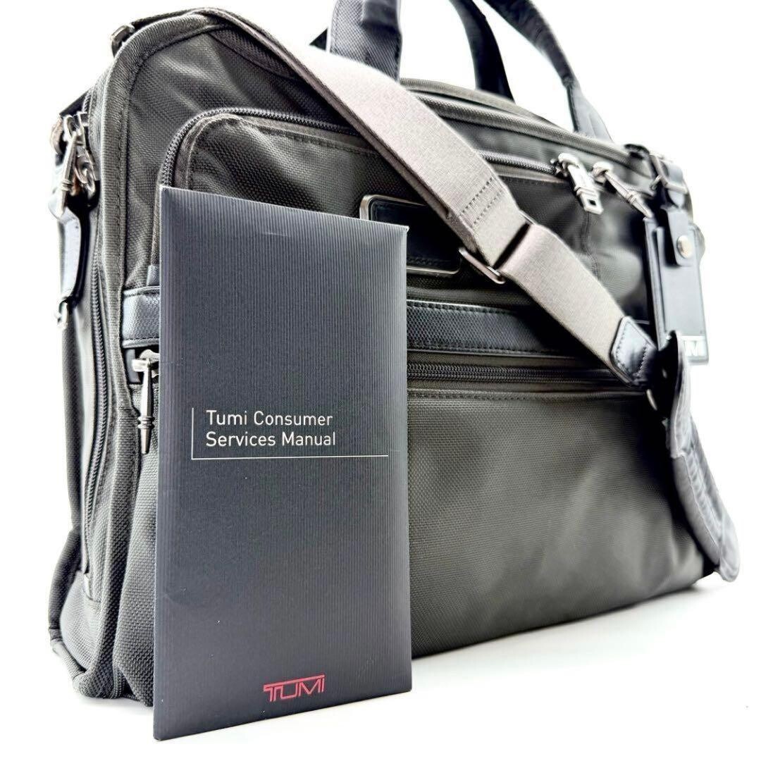 TUMI 26108IG2E Alpha 2 2 Way Briefcase Organizer Black A4 Laptop Bag