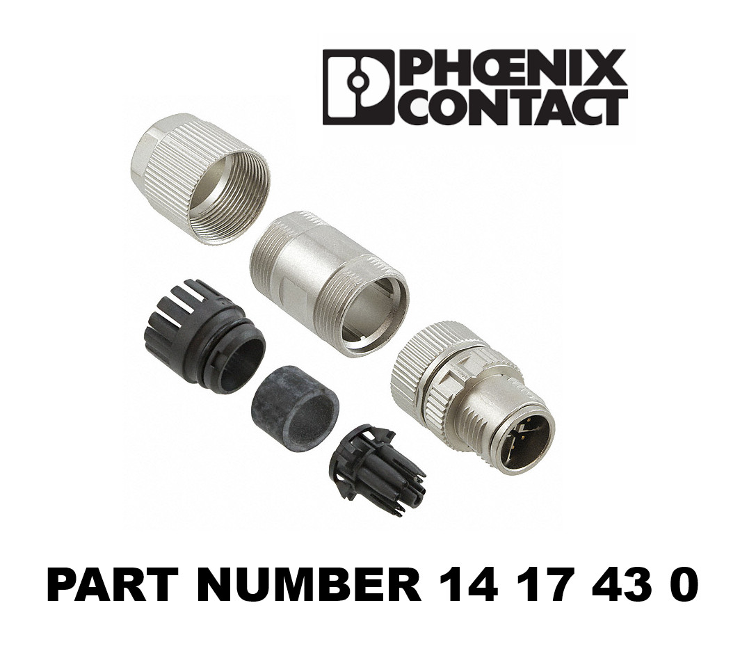 Genuine Phoenix Contact - Ethernet Data Connector VS-08-M12MS-10G-P SCO 1417430