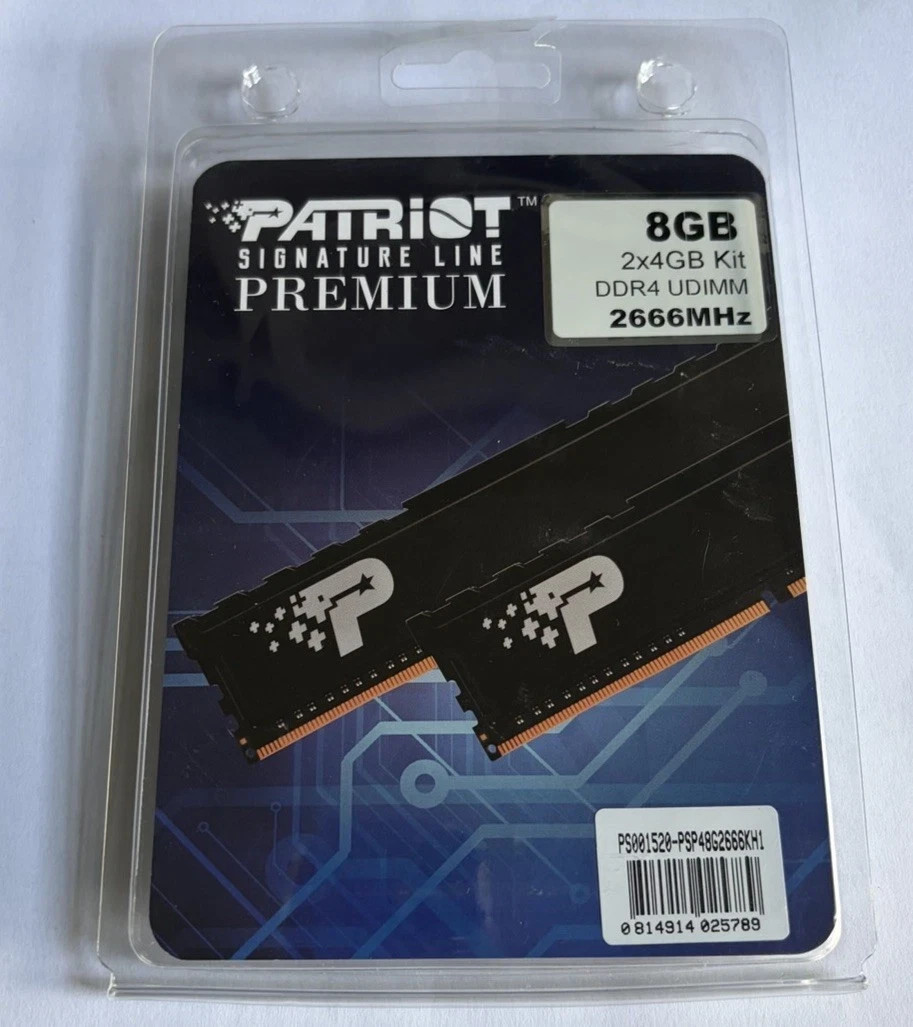Patriot Signature Line Premium 8gb/2x4GB DDR4 UDIMM 26666Mhz Kit (PSP48G2666KH1)