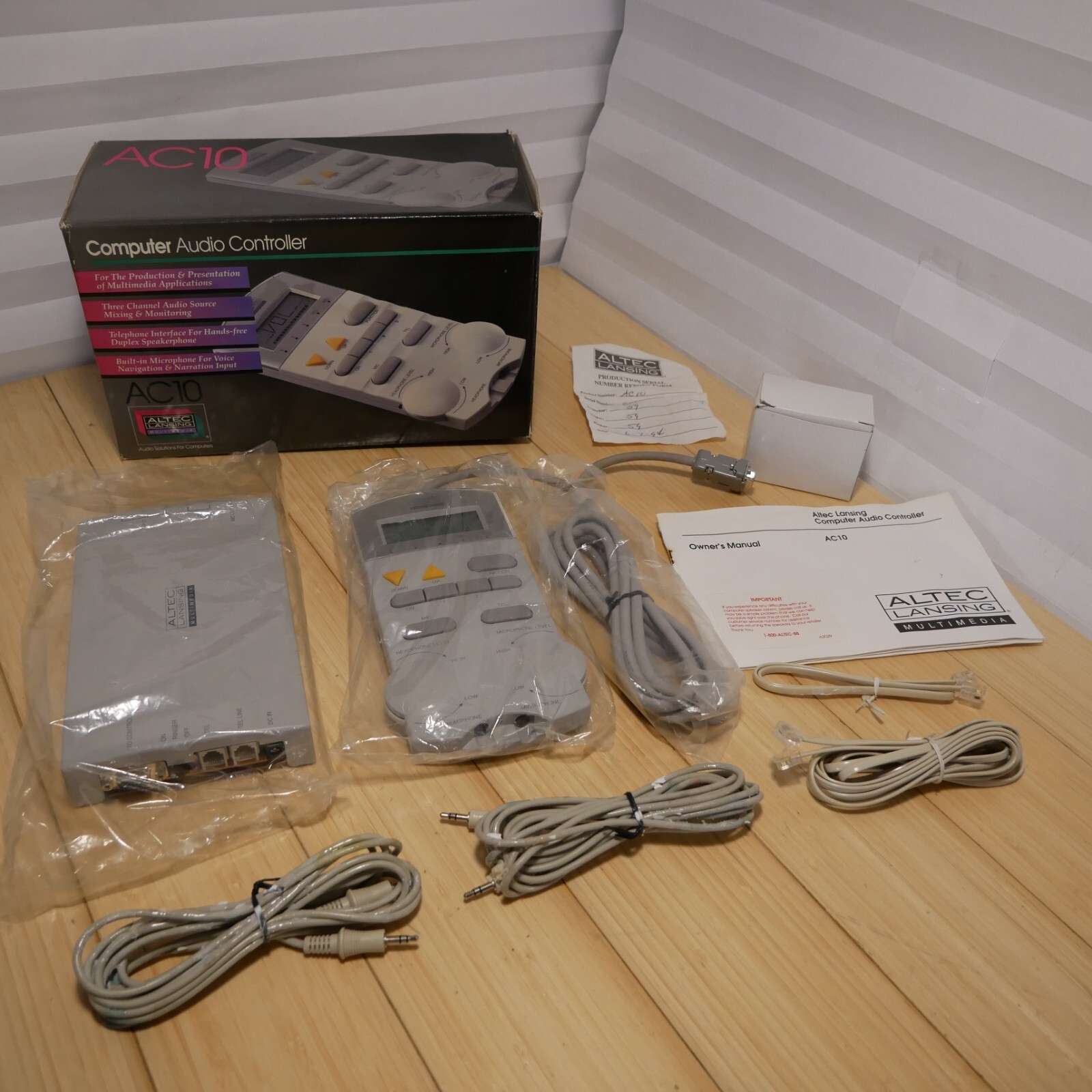 Rare 1994 Vintage Altec Lansing Computer Audio Controller AC10 with original box