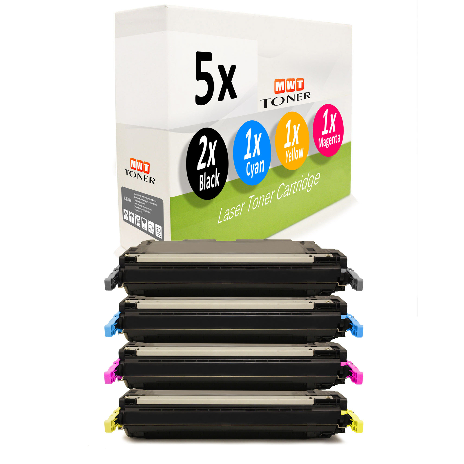 5x MWT Cartridge Compatible for HP Color Jet 4700-DTN 4700-PH 4700-DN 4700-N