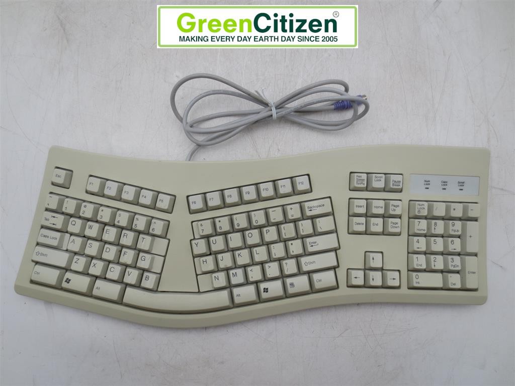 Micro Innovations KB-7903 Ergonomic Vintage PS/2 Keyboard 