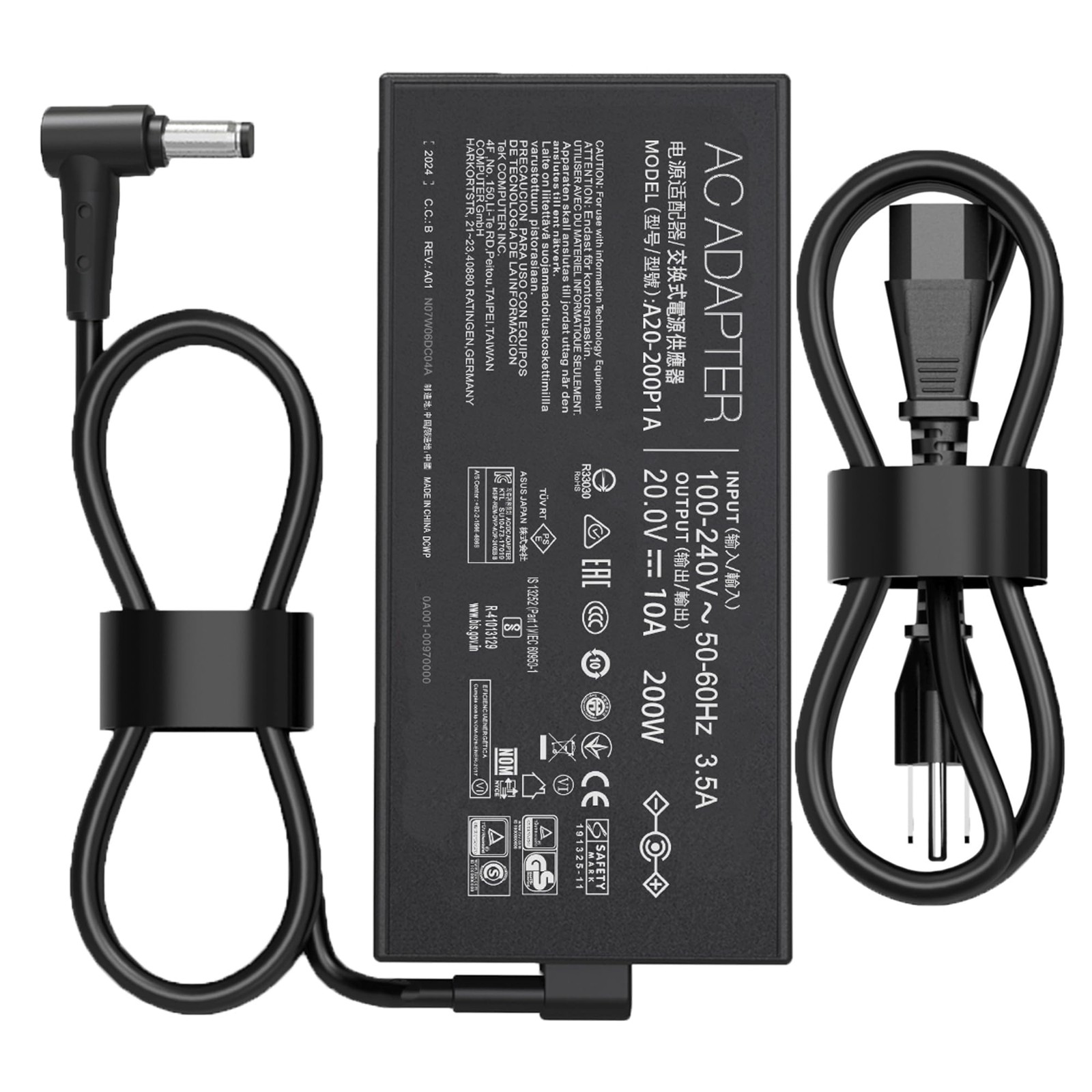 200W AC Charger Fit for Asus TUF F15 F17 A15 A17 Dash F15 FX516 FA506 | FA507...