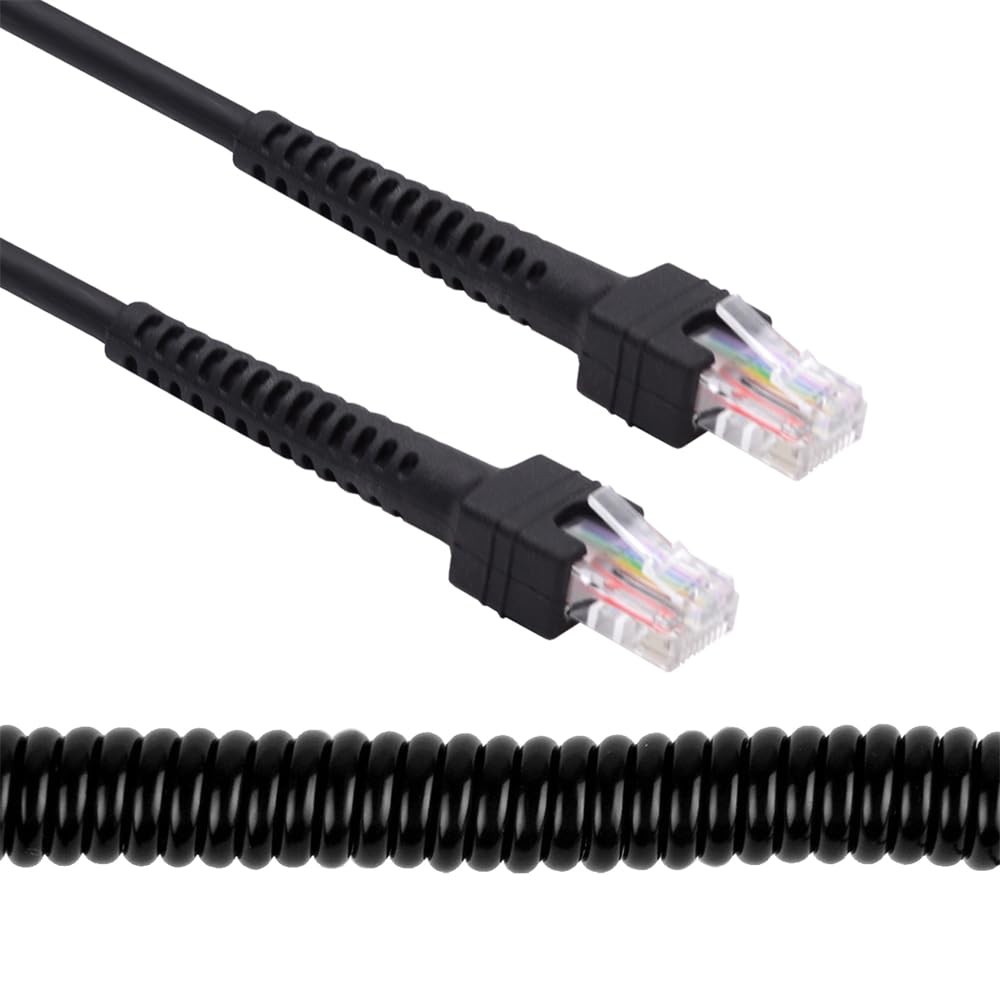 RJ45 Cat6 Ethernet Cable 8P8C UTP Stretch Coiled Network LAN Patch Cord 100cm