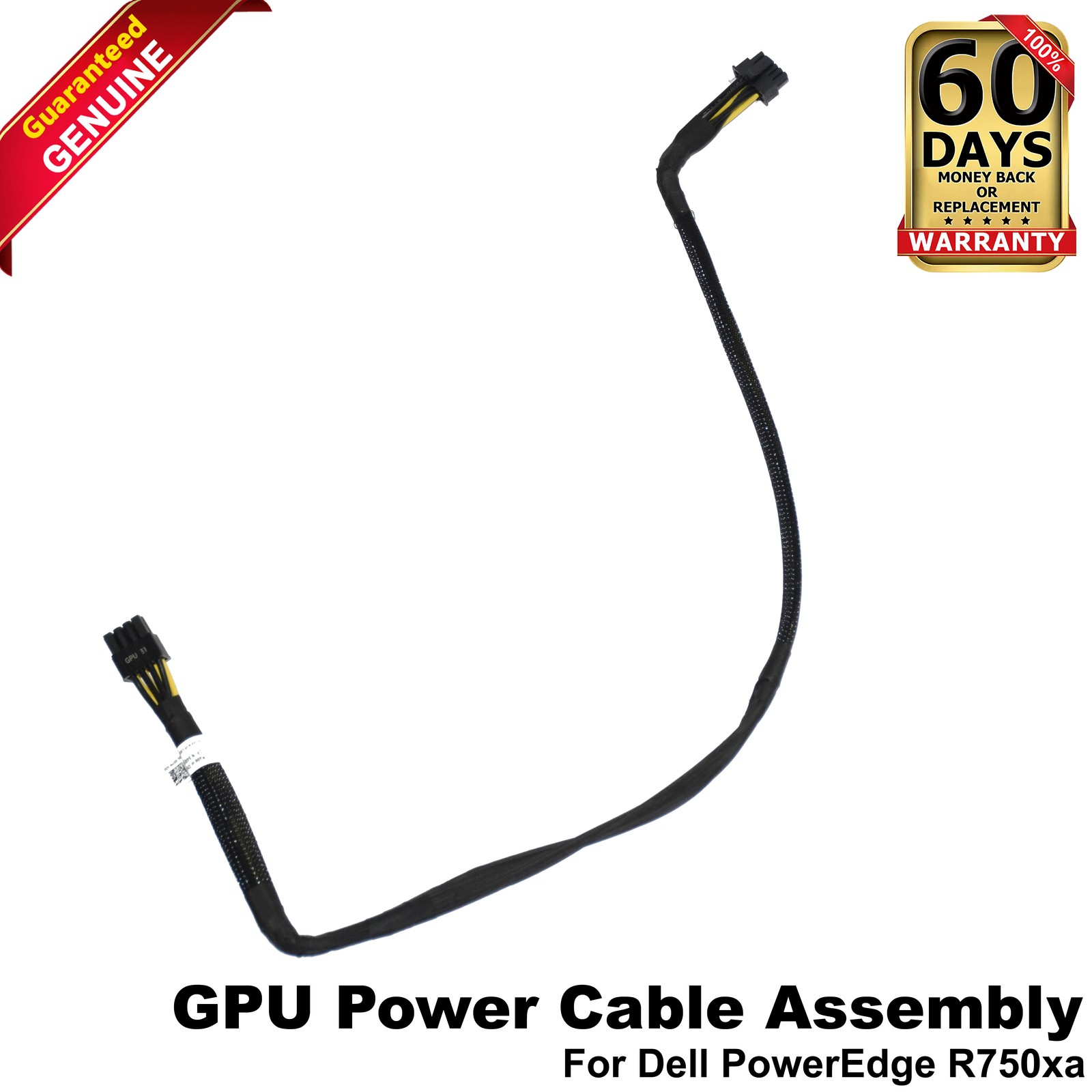 Dell EMC PowerEdge R750XA SLOT31 12-Pin to 8-Pin GPU Power Cable 4RW1P