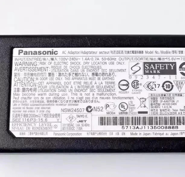 OEM Genuine 110W CF-AA5713A CF-AA5713AE AC Charger for Panasonic CF-31 CF-53 US