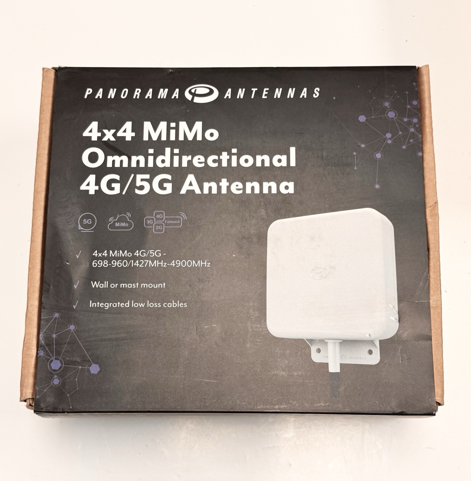 Panorama Antennas 4x4 MIMO Omni Wall Mast MNT ANT for 4G/5G Networks