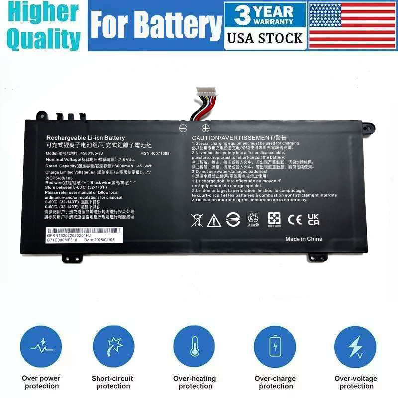 4588105-2S Battery for TOSHIBA Dynabook Satellite PRO C50-H-108 40071698 6000mAh