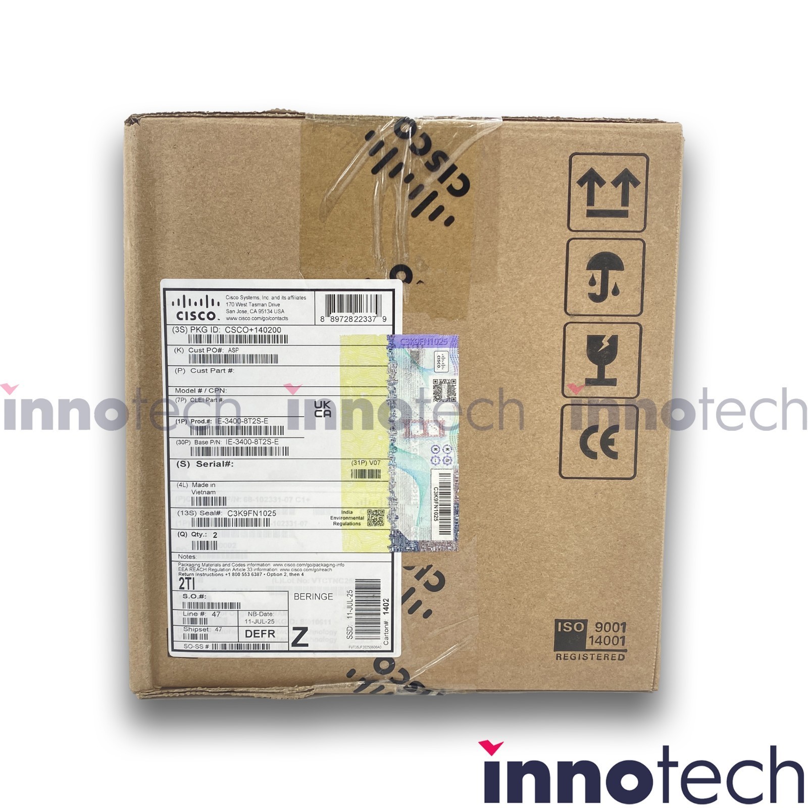Cisco IE-3400-8T2S-E Industrial Ethernet Switch New Sealed