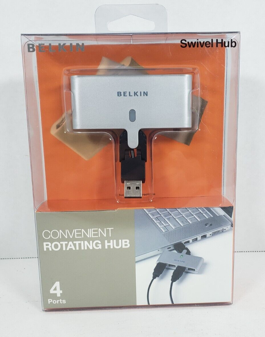 Belkin Certified High Speed Swivel Hub-4 Ports-USB-Mac and Windows Compatible