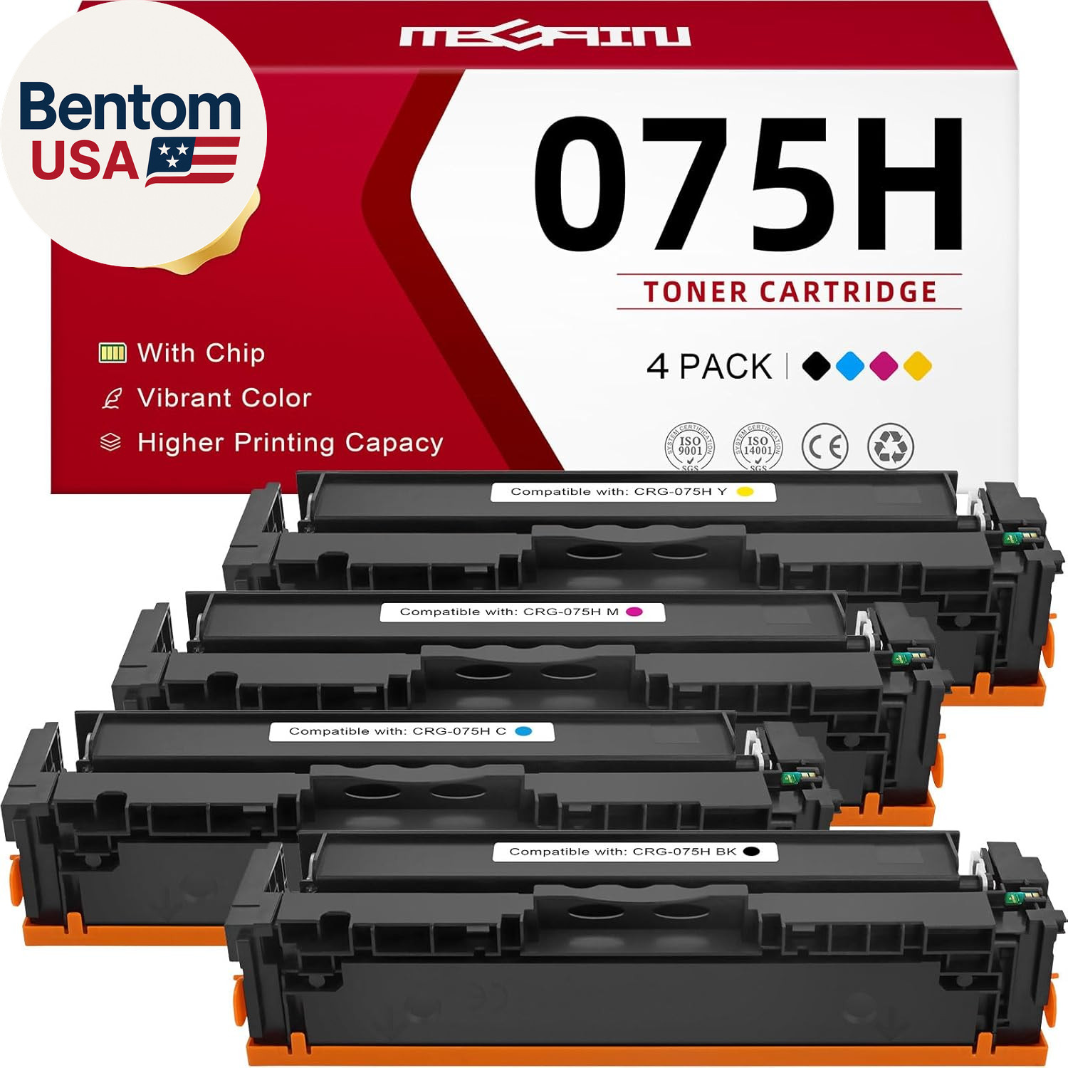 075H 075 High Capacity Toner Cartridge Replacement for Color Imageclass Lbp646Cd