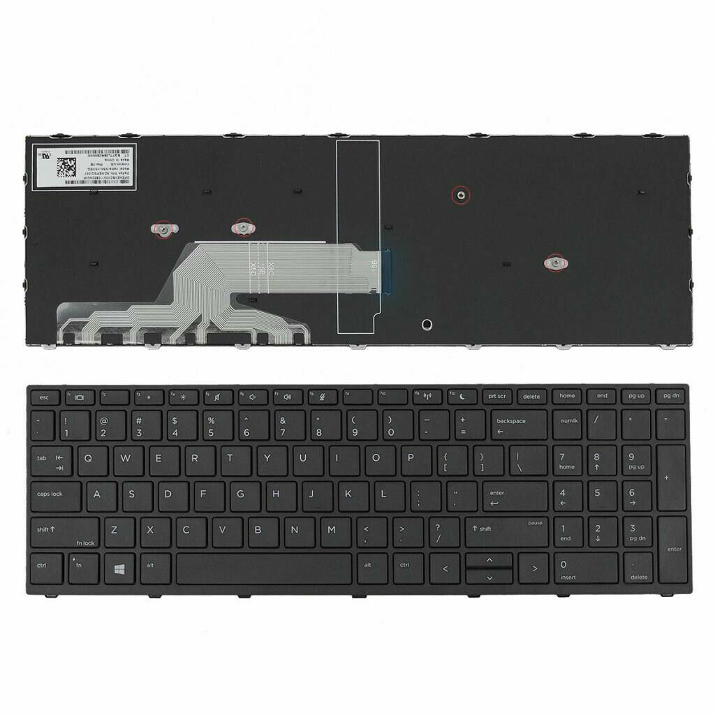 New HP Probook 450G5 455G5 470G5 US Black Keyboard Without Backlit L01027-001