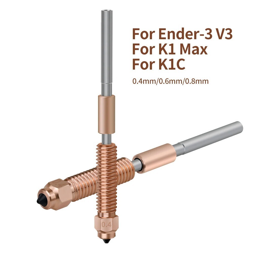0.4/0.6/0.8/1.0 mm Quick Swap Hardened Steel Nozzle Kit For Creality K1C/K1 Max
