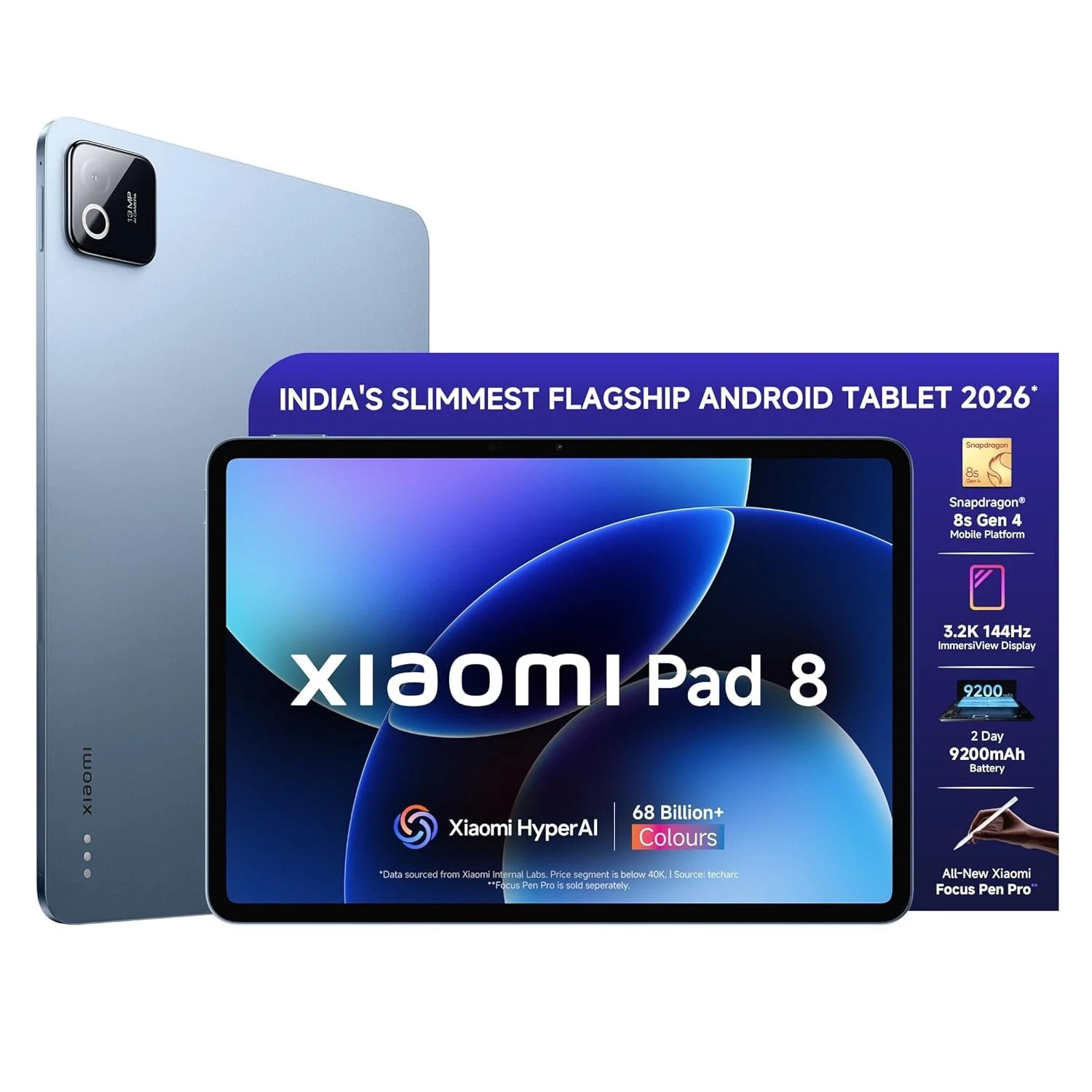 XIAOMI Pad 8 (12GB 256GB)napdragon 8s Gen 4 11.2" 3.2K Immersi Display