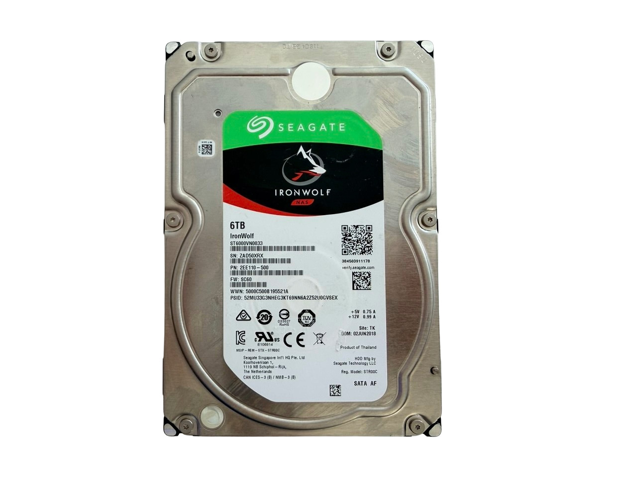 Seagate 6TB IronWolf ST6000VN0033 SATA 6Gb/s 256MB cache 7200 RPM 3.5"