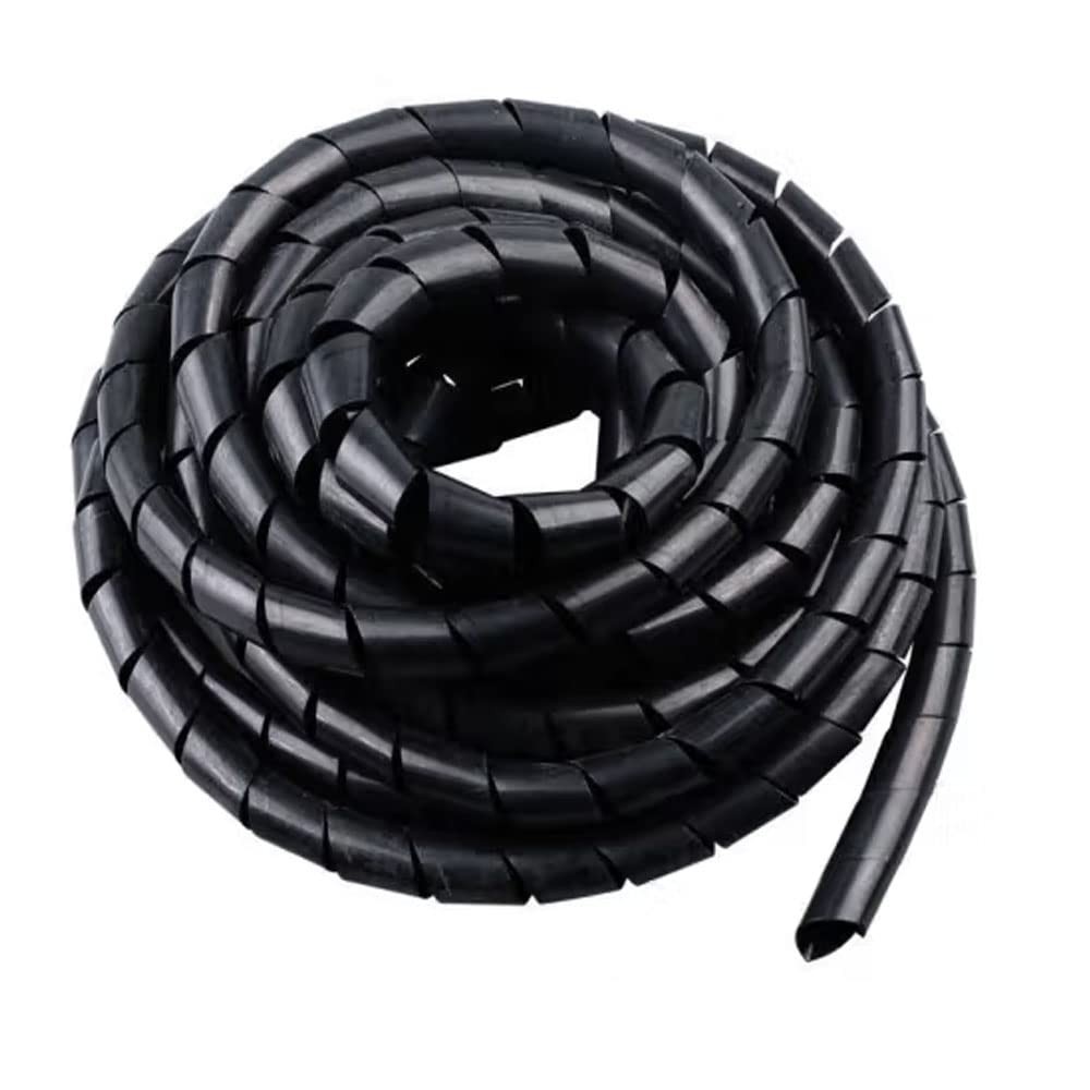 Organizador de cables en espiral - Funda para la gestión de cables(Negro)