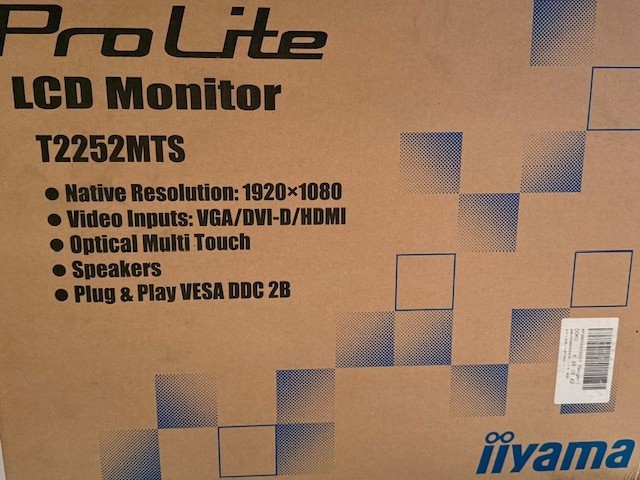 NEW PROLITE t2252mts-b5  LCD monitor optical multi touch NIB