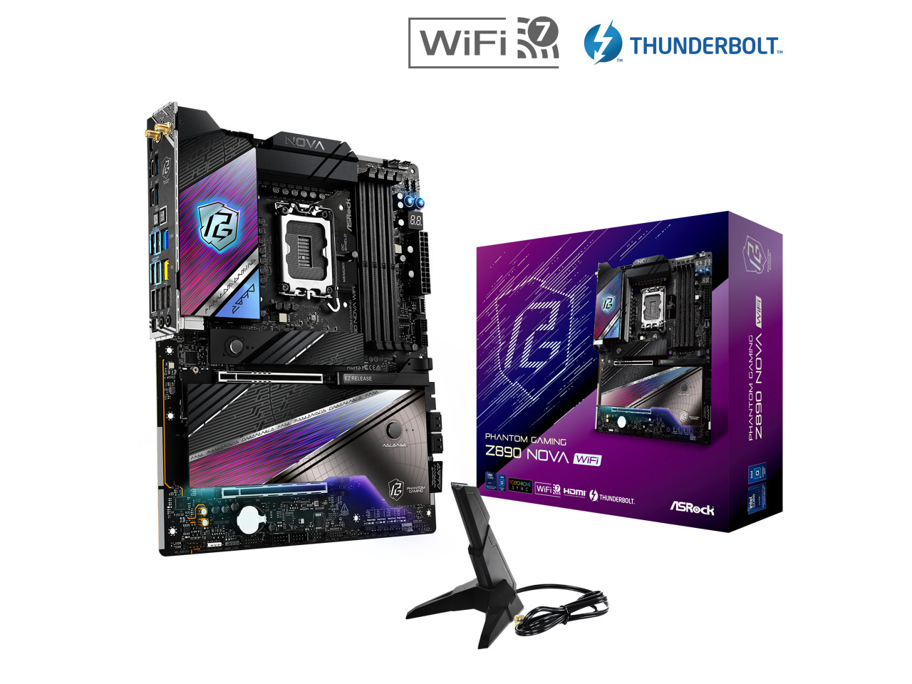 ASRock Z890 Nova WiFi LGA 1851 Intel Z890 ATX Motherboard