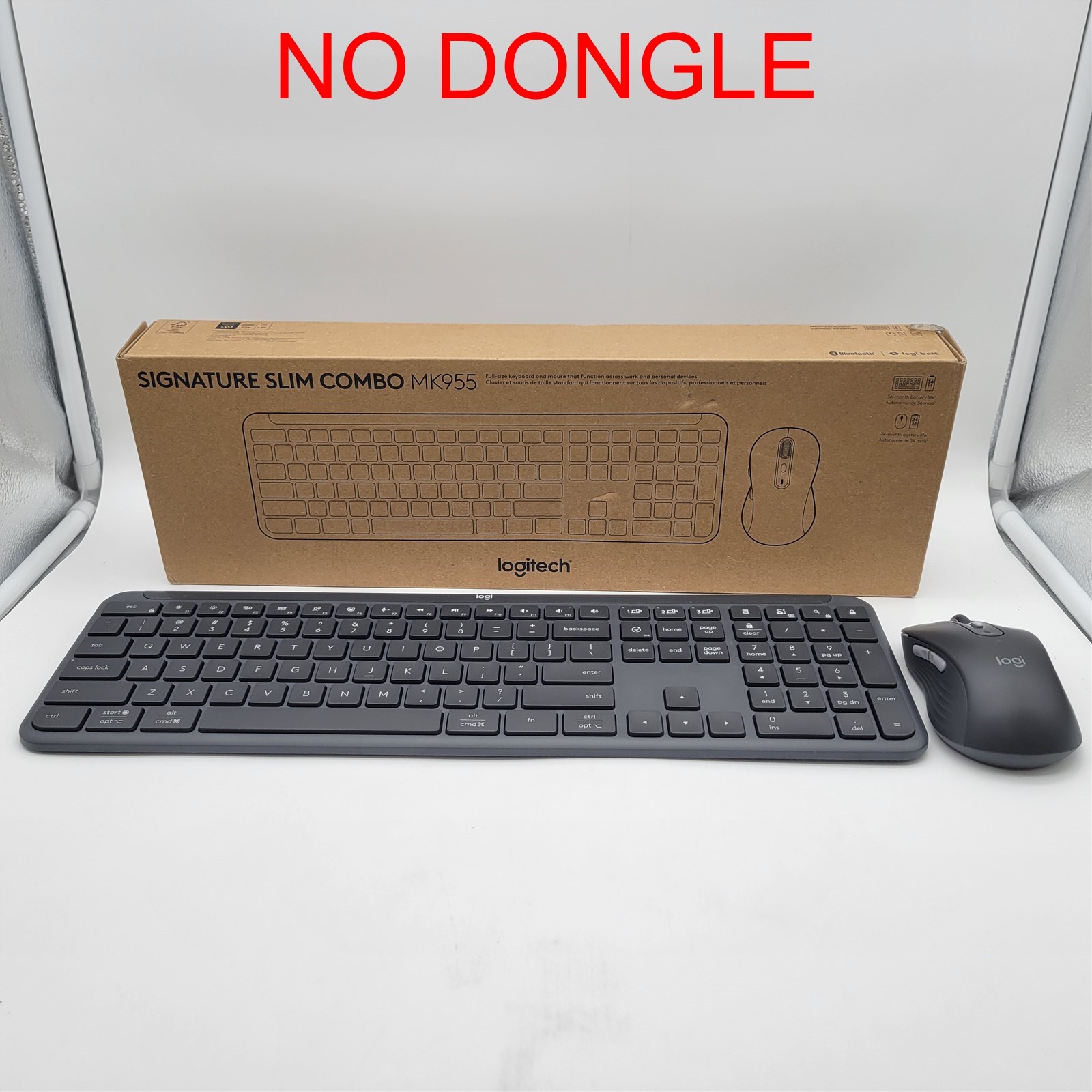 Logitech MK955 Signature Slim Wireless Keyboard and Mouse Combo *NO DONGLE*