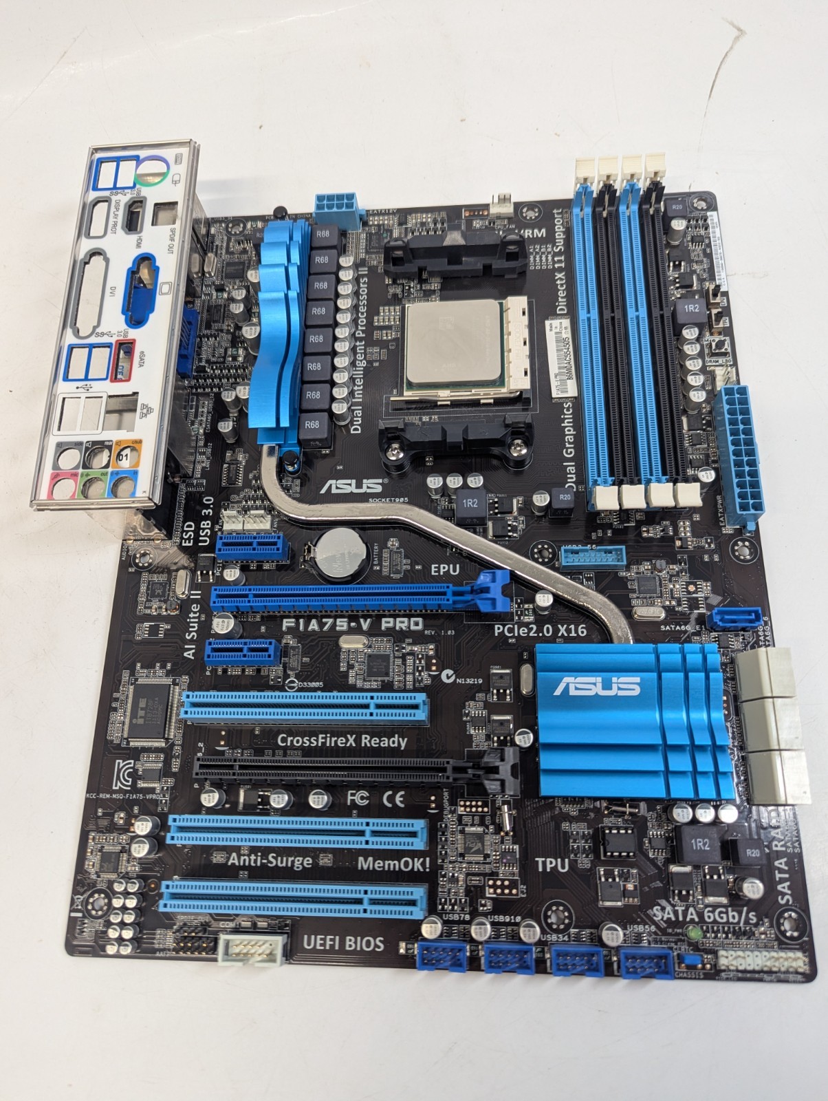 Asus F1A75-V PRO ATX Motherboard AMD A8-3870K APU Ultimate FM1 Combo