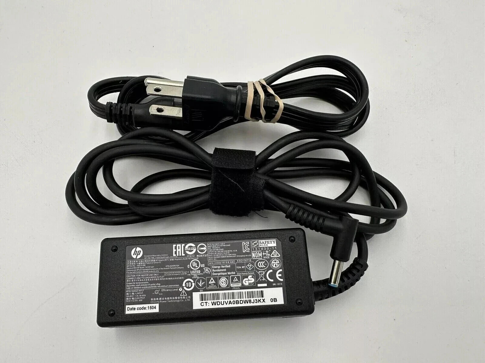 Genuine Original OEM HP 19.5V 2.31A 45W Charger Pavilion 17-f007ng Notebook BLUE