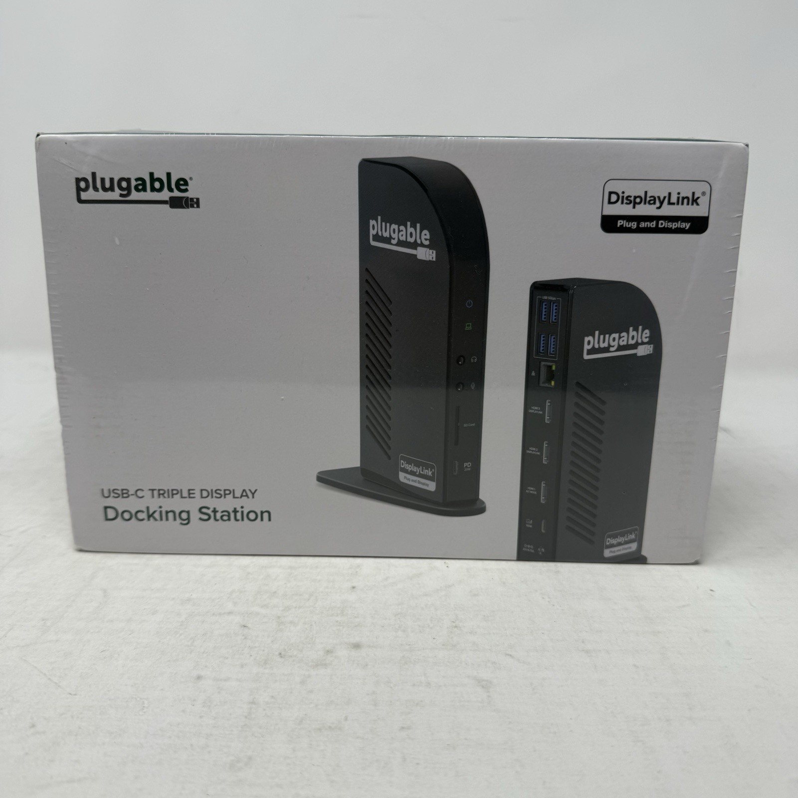 New Plugable UD-ULTCDL 100W USB-C Triple Display Docking Station Black