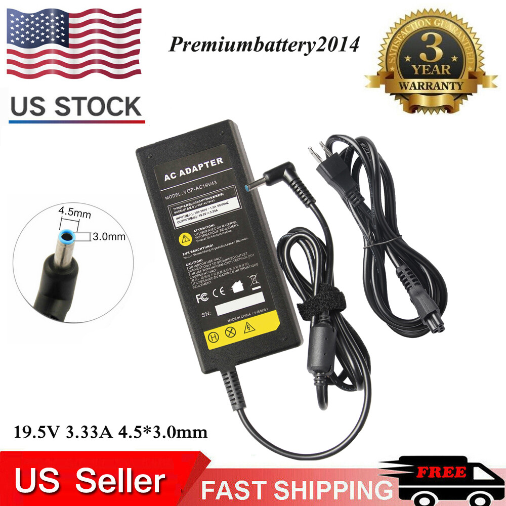 65W AC adapter charger cord for HP 340, 340 G1, 350, 350 G1, 355, 355 G2 US
