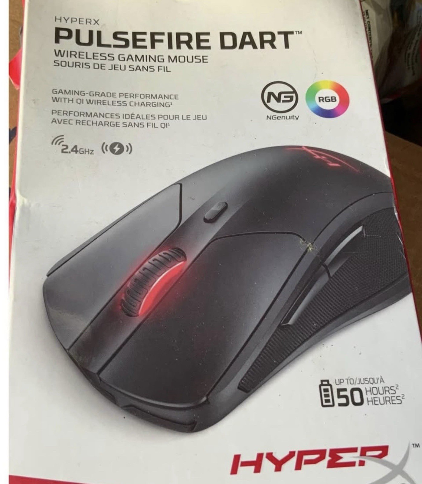 HyperX Pulsefire Dart RGB Programmable Wireless Gaming Mouse Black Brand New