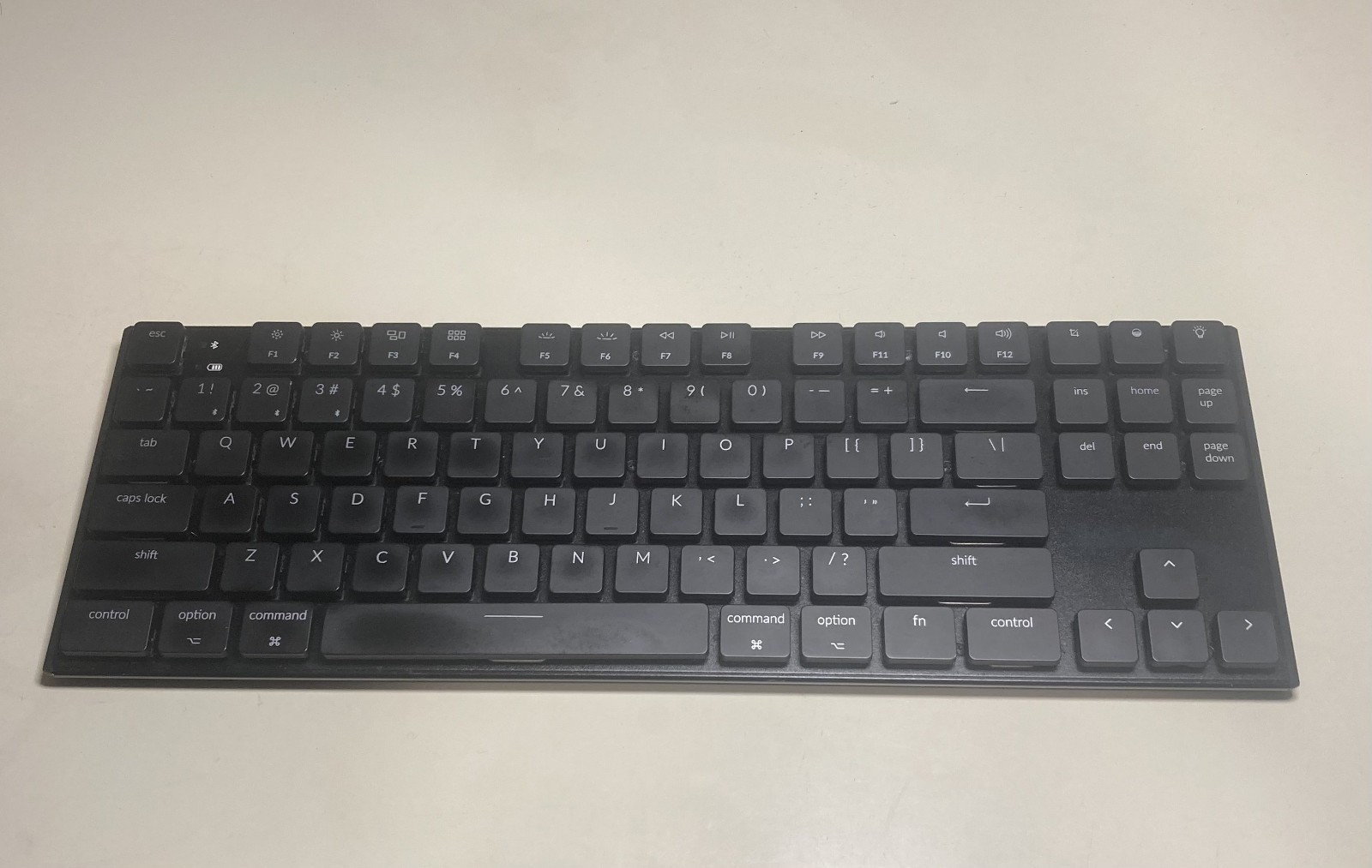 Keychron K1 TKL Wireless Mechanical Keyboard, Blue Switch Low Profile Bluetooth