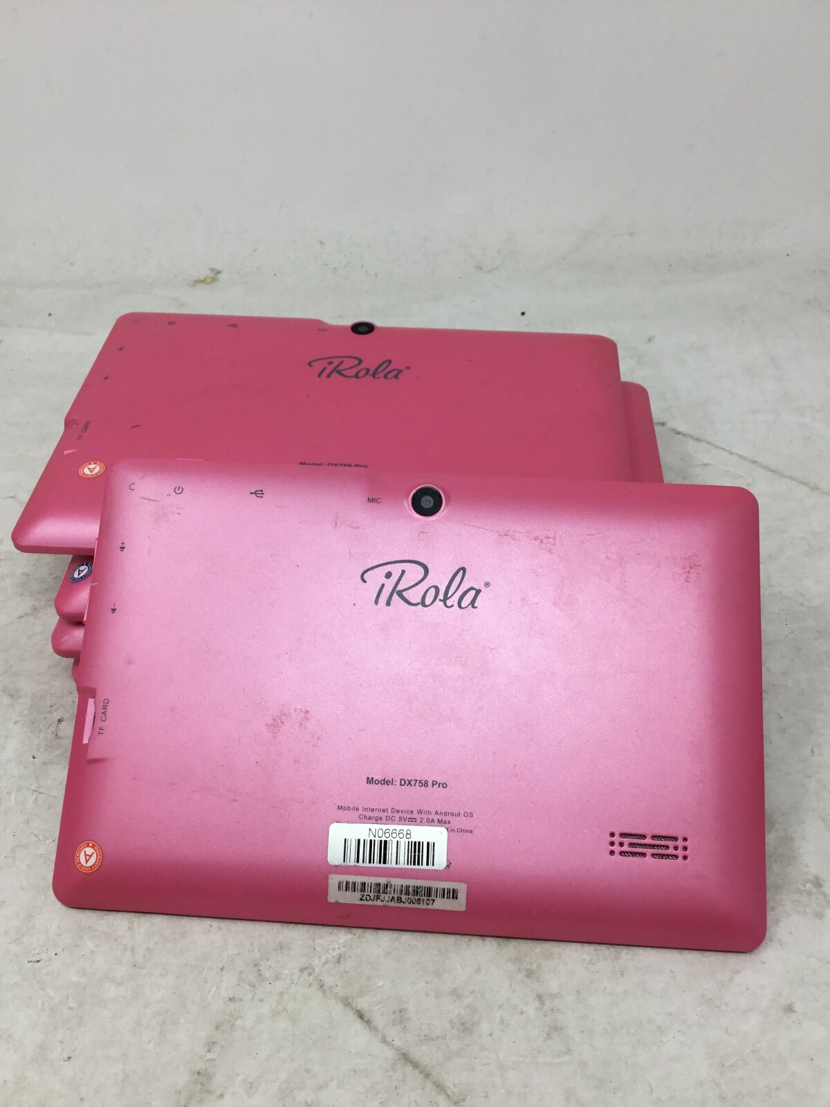iRola DX758 Pro PINK-LOT OF 6-FOR PARTS-READ DESCRIPTION -rz