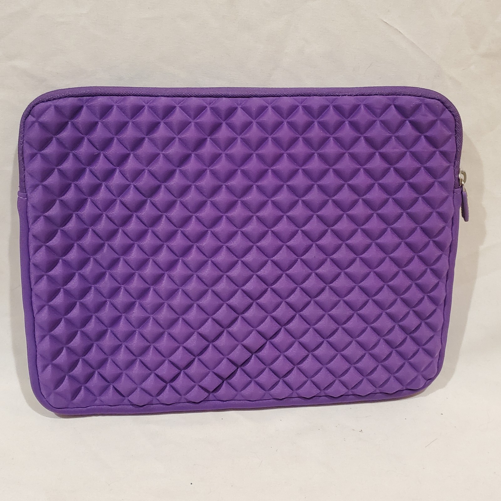 Evecase Laptop Sleeve Purple Textured Diamond Padded Protective Shockproof Case