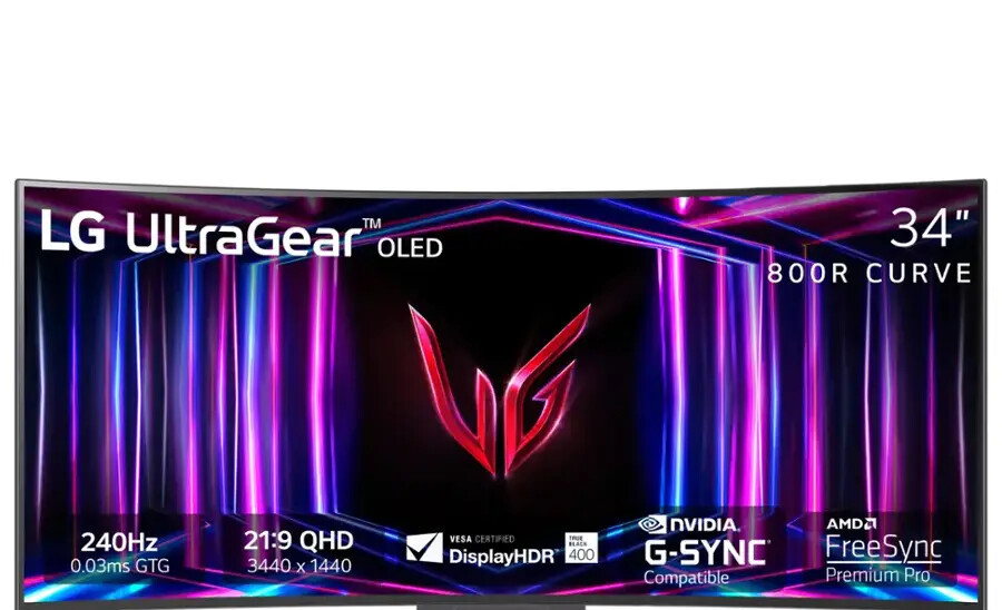 LG 34GS95QE-B 34" UltraGear Curved OLED 240Hz WQHD Gaming Monitor - NO STAND