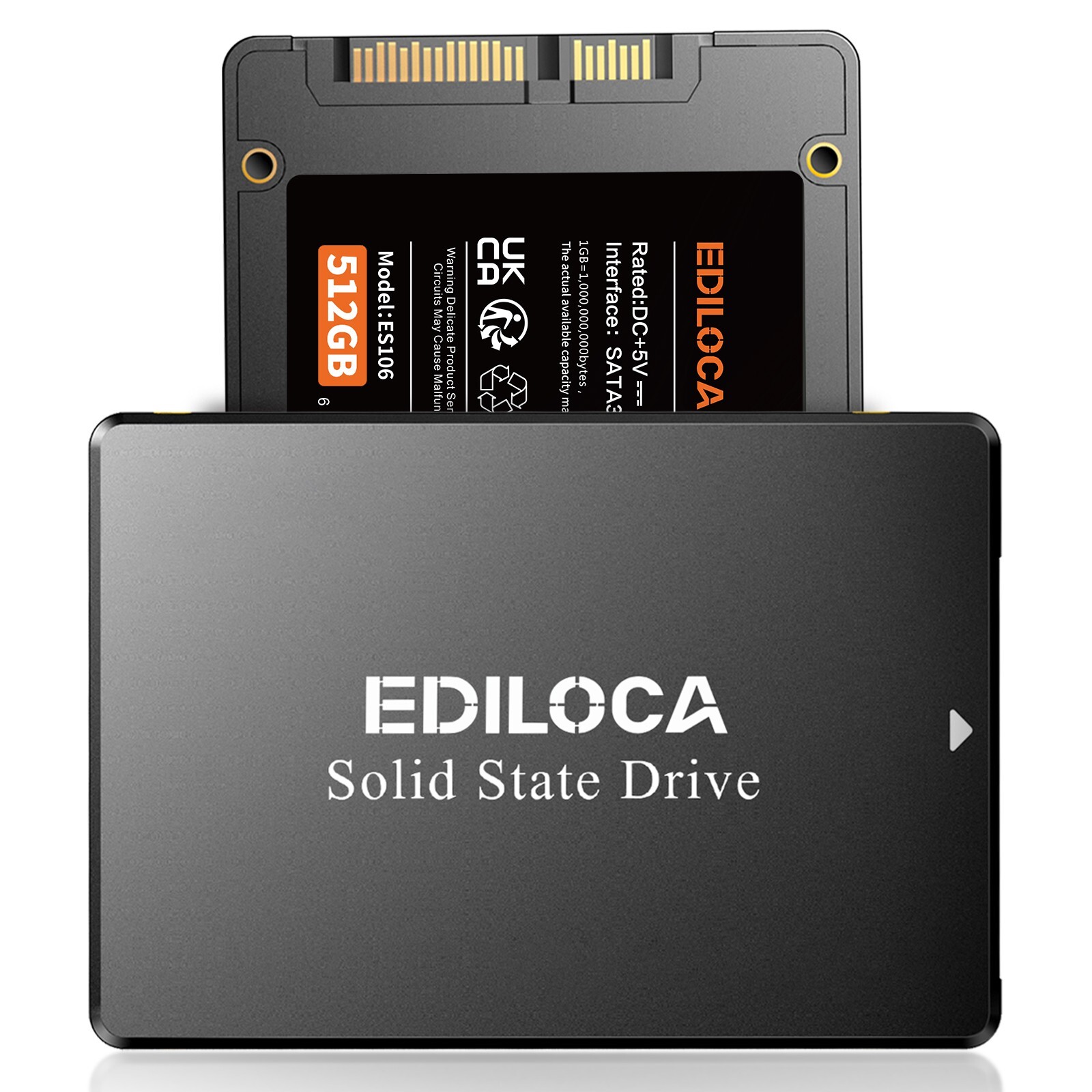 Ediloca ES106 2.5'' SATA SSD 6Gb/s NVME 550 MB/s TLC Internal SSD Hard Drive Lot