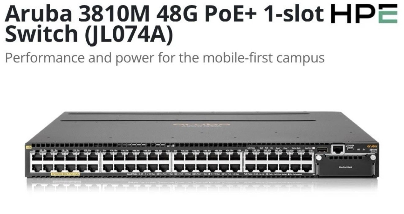 HP Aruba JL074A 48-Port PoE+ Managed Gigabit RJ-45 Rack Layer 3 NEW IN THE BOX