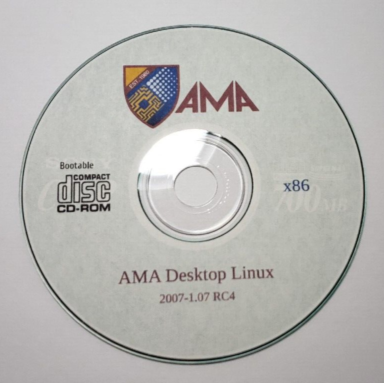 AMA Desktop Linux 2007-1.07 RC4 i386 32-bit