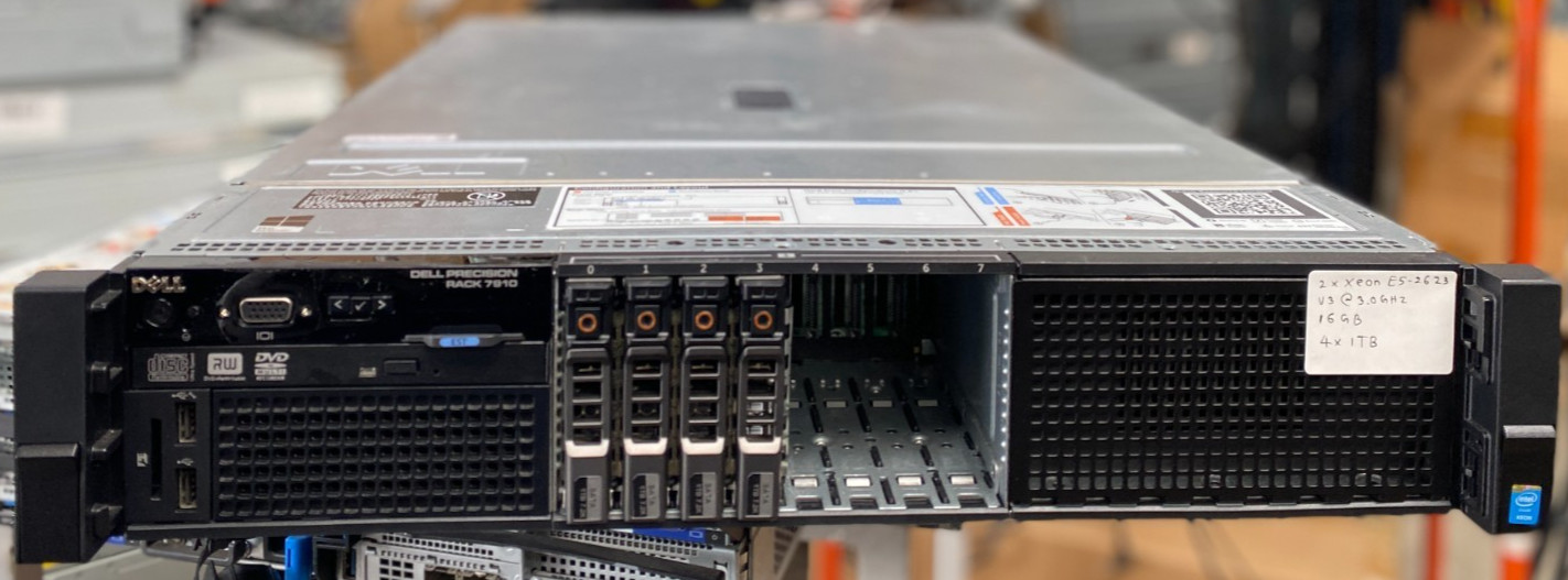 DELL Precision Rack 7910 2x Xeon E5-2623 V3 @3Ghz 16Gb Ram 4x 1TB HDD