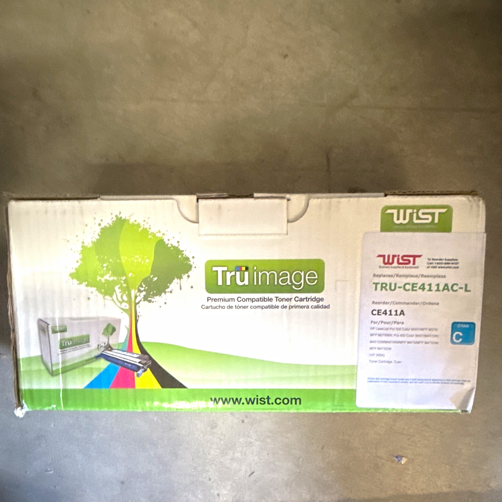 Wist Tru-image CE411A TRU-CE411AC-L Cyan Compatible Toner for HP M451