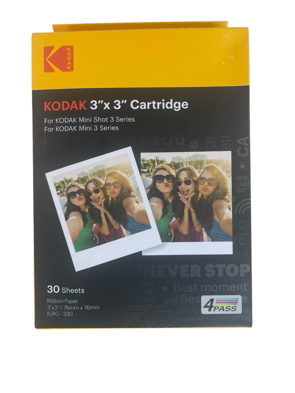 KODAK Instant Print 3"x 3" Cartridge 30 Sheets For Mini Shot 3 Camera Sealed
