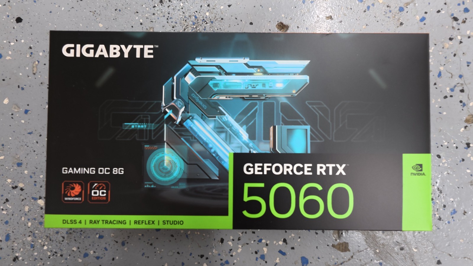 BOX ONLY Gigabyte GeForce RTX 5060 Gaming OC 8G Retail Packaging - NO GPU
