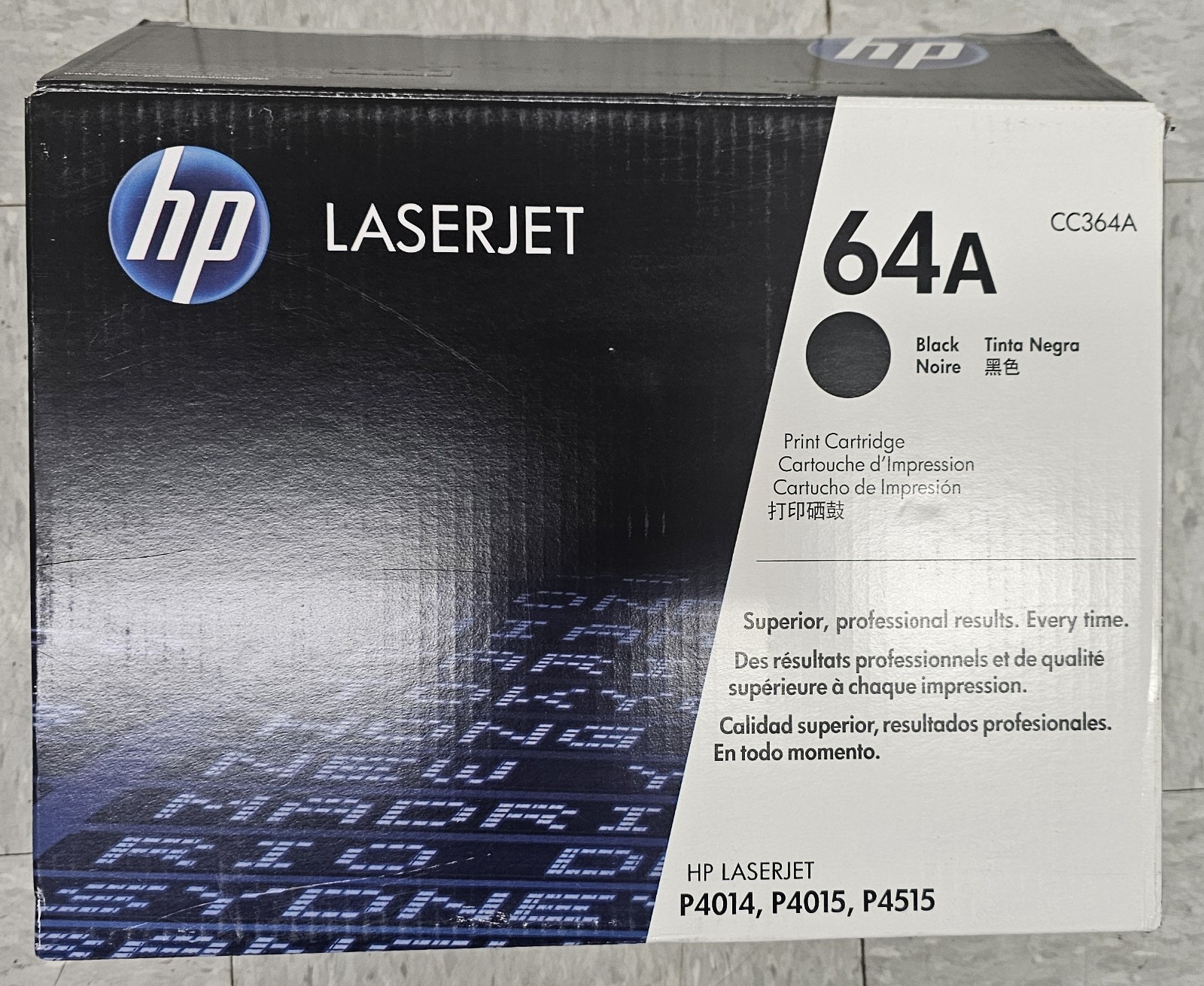 Genuine HP 64A CC364A Black Toner Print Cartridge LaserJet NEW, OPEN PACKAGE