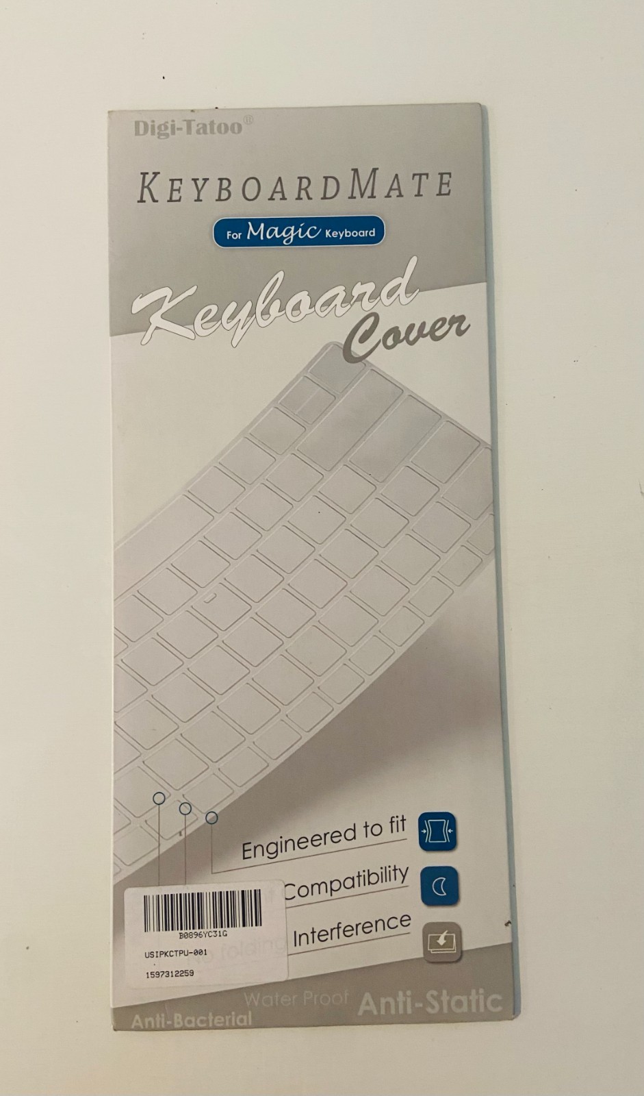Digi-Tatoo KeyBoardMate Clear TPU Keyboard Cover For Apple iPad Magic Keyboard